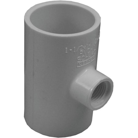 LASCO Reducing Pipe Tee, 112 X 12 In, Slip X FIP, PVC, SCH 40 Schedule